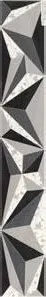 Piramit Pyramid Black Border porcelain tile, 9×60 cm, surface finish