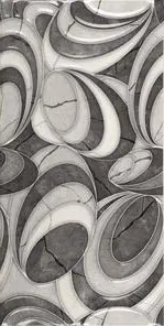 Ayazma Ayazma Grey Decor porcelain tile, 30×60 cm, Glossy finish