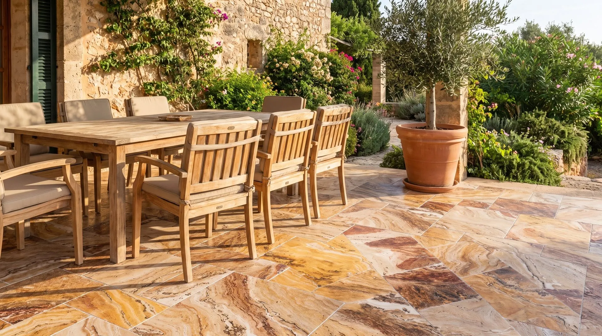 Autumn travertine collection