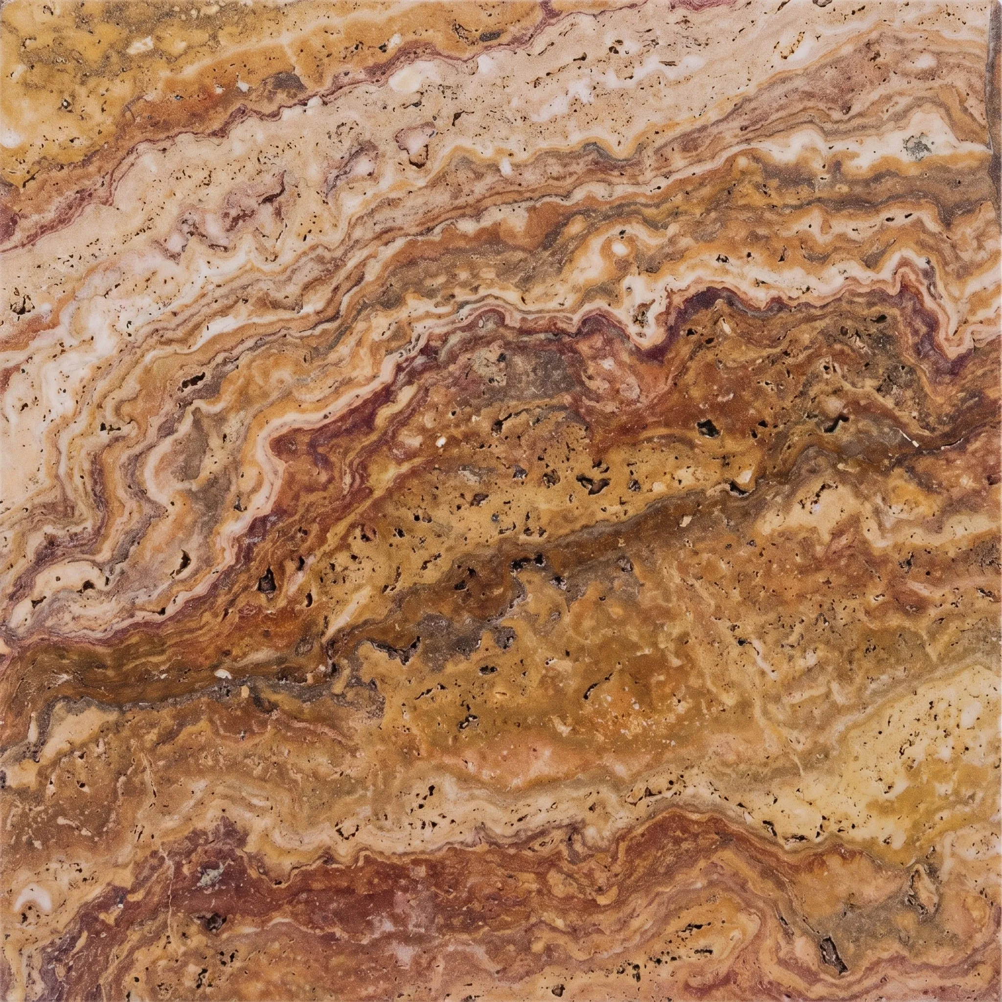 Autumn Turkish travertine, 61×61 cm, tumbled finish