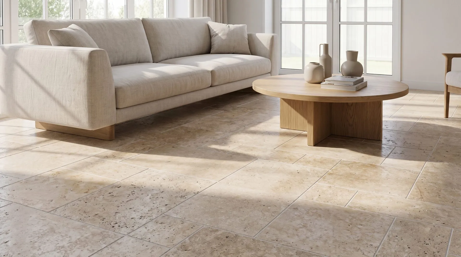 Classic Mix Premium travertine — Living space scene