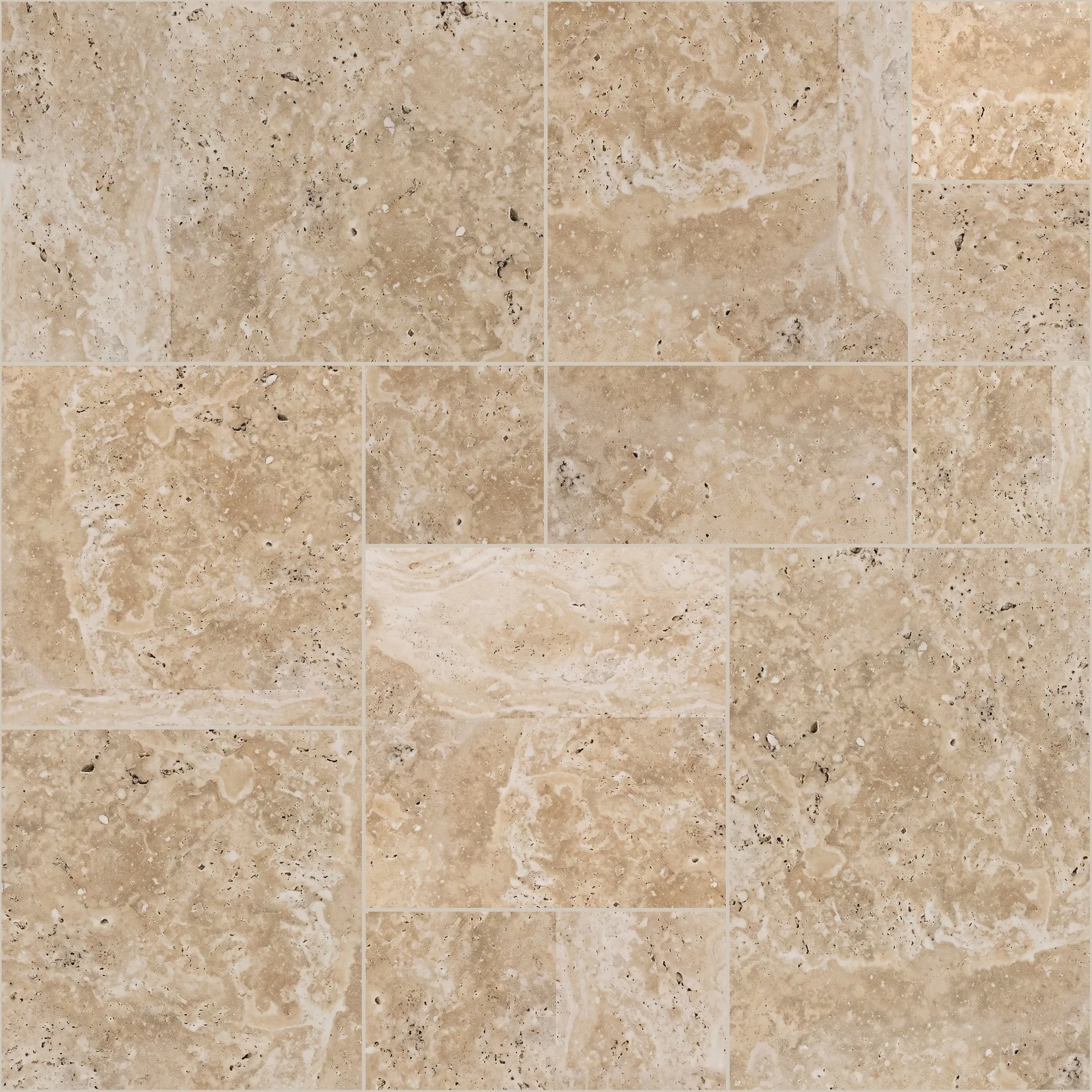 Classic Mix Premium Turkish travertine, Pattern set, tumbled finish