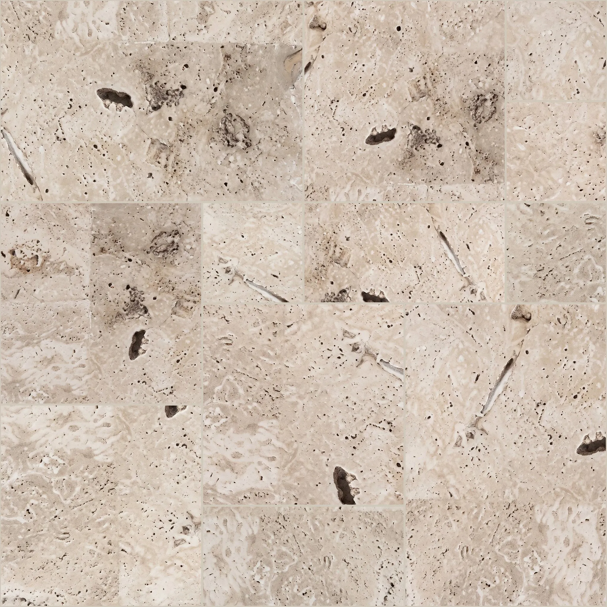 Ecocomm Turkish travertine, Pattern set, tumbled finish