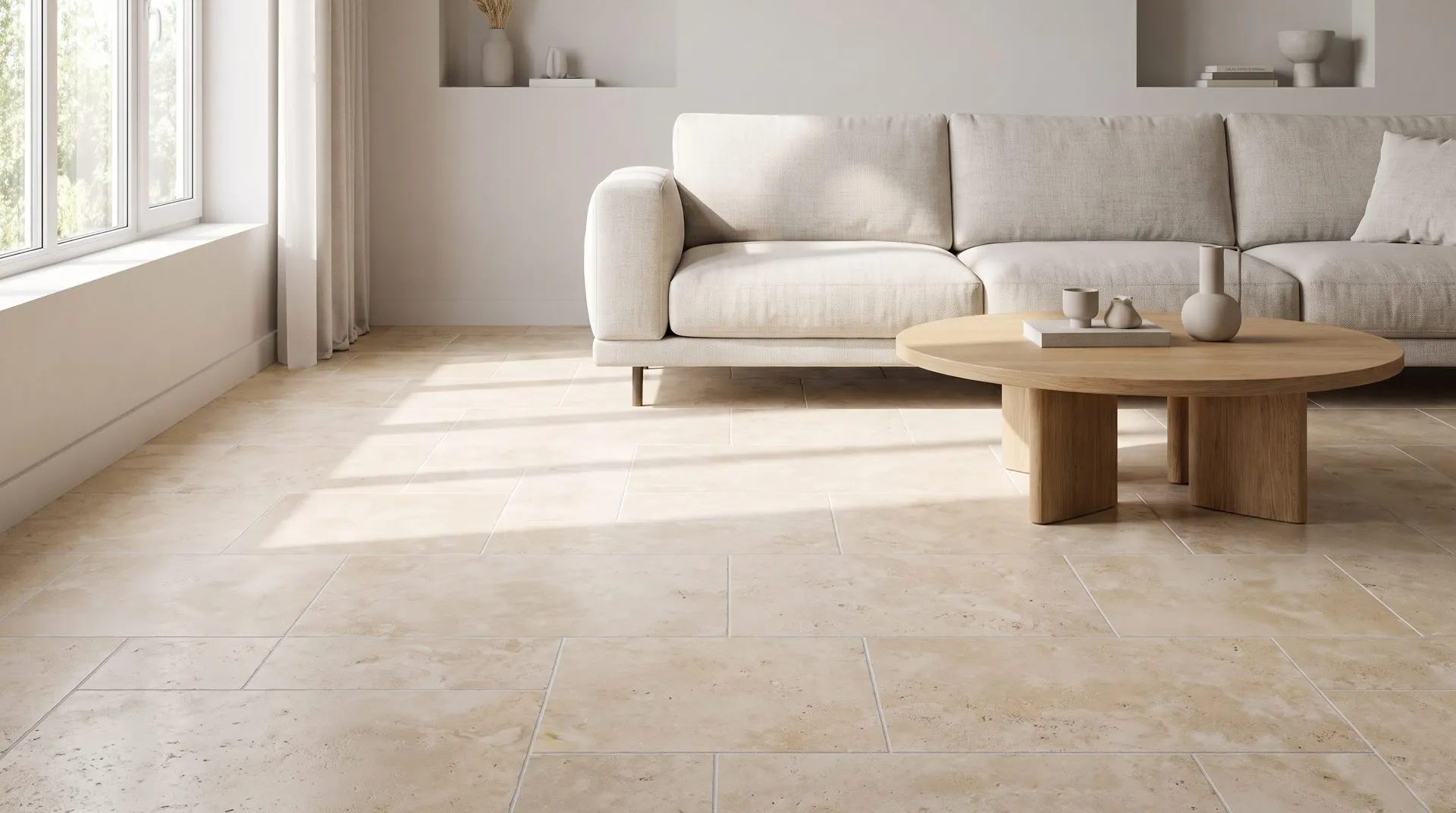 Light Mix Premium travertine — Living space scene