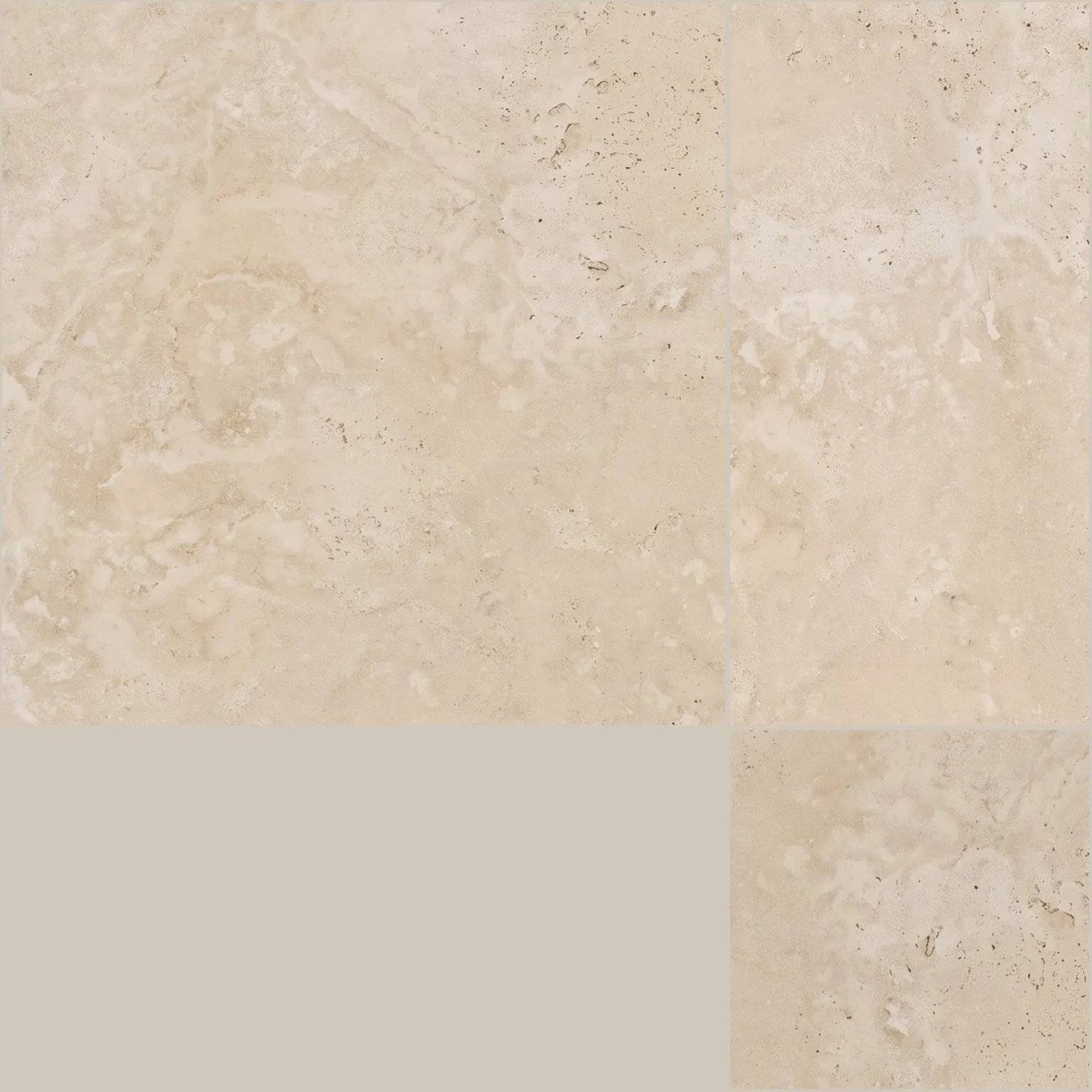 Light Mix Premium Turkish travertine, Pattern set, tumbled finish