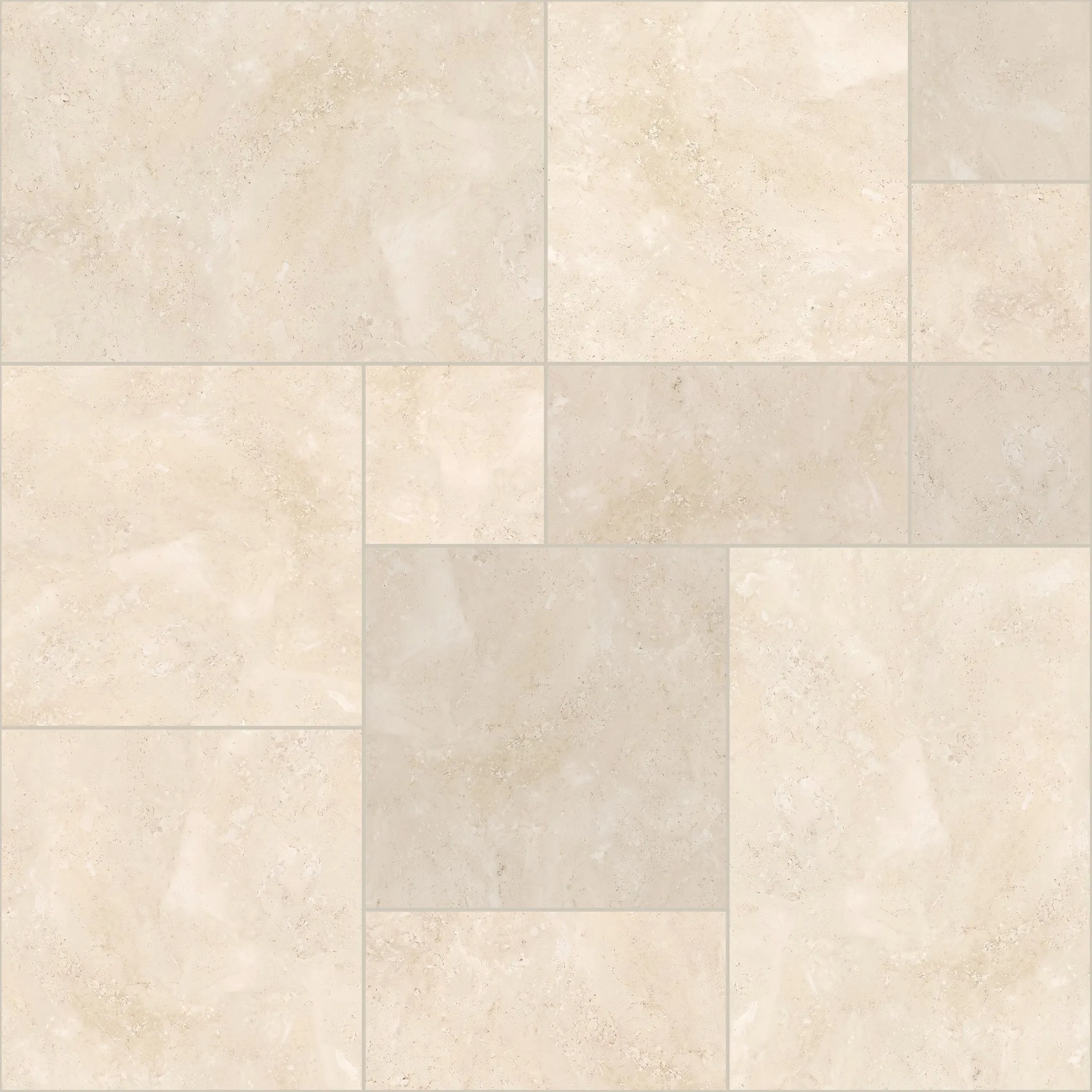 Mix Clair Premium Turkish travertine, Pattern set, tumbled finish