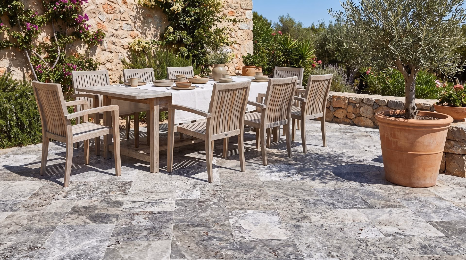 Silver Comm Turkish travertine collection