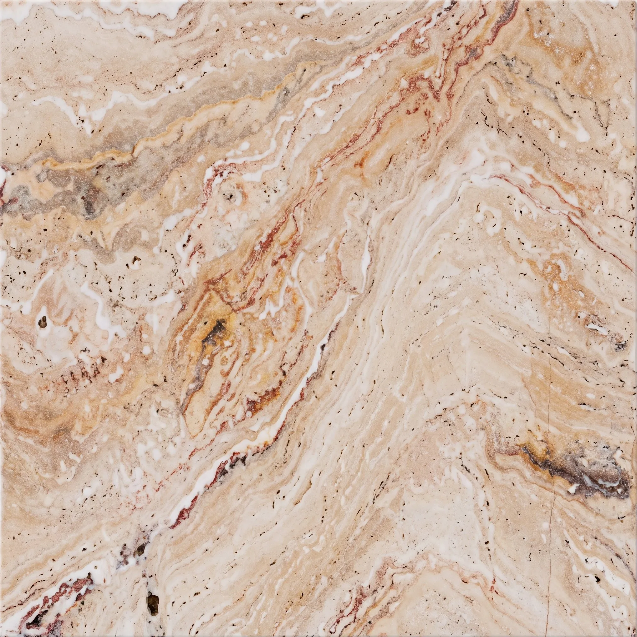 Valencia Turkish travertine, 61×61 cm, tumbled finish